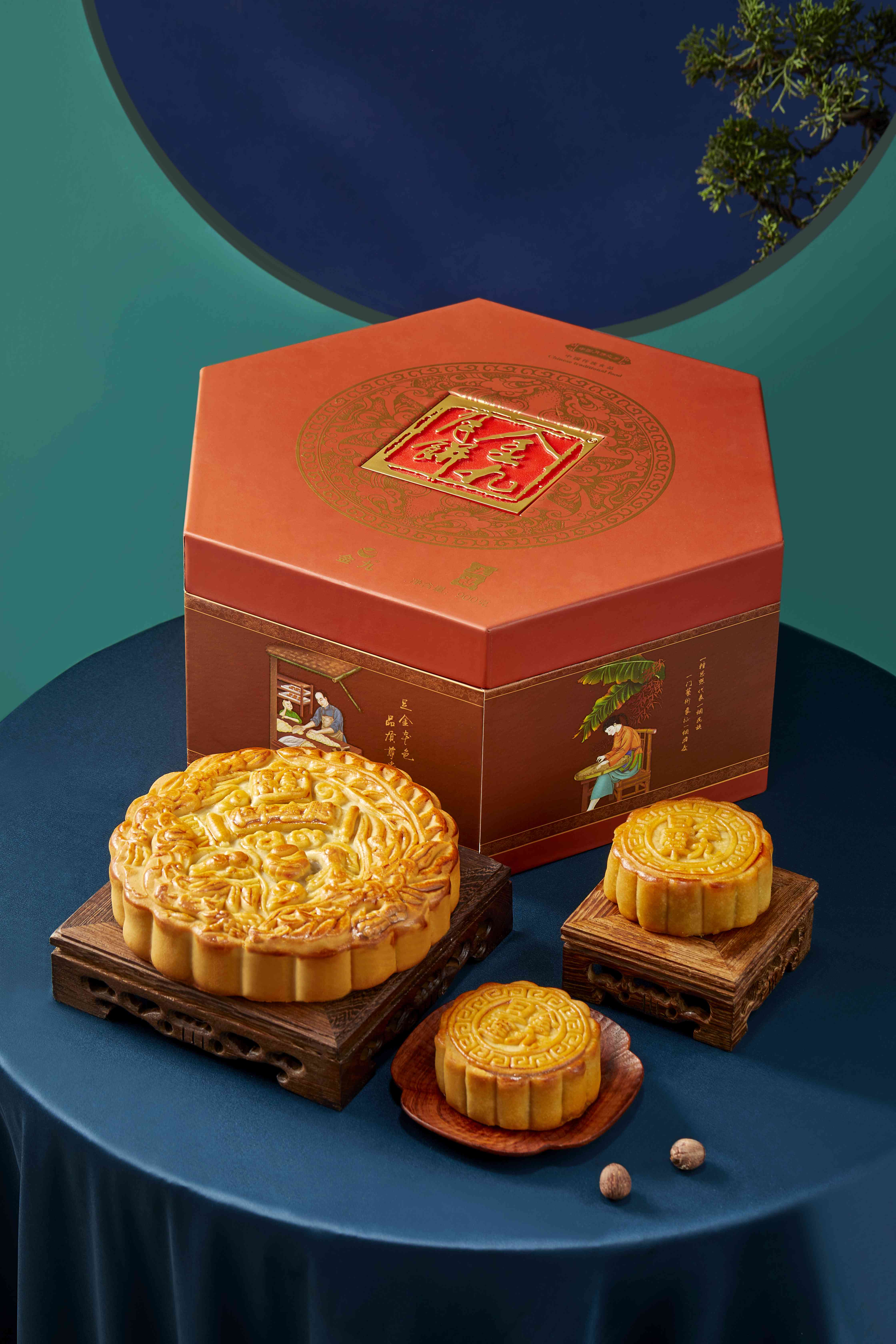 五福月饼礼盒 